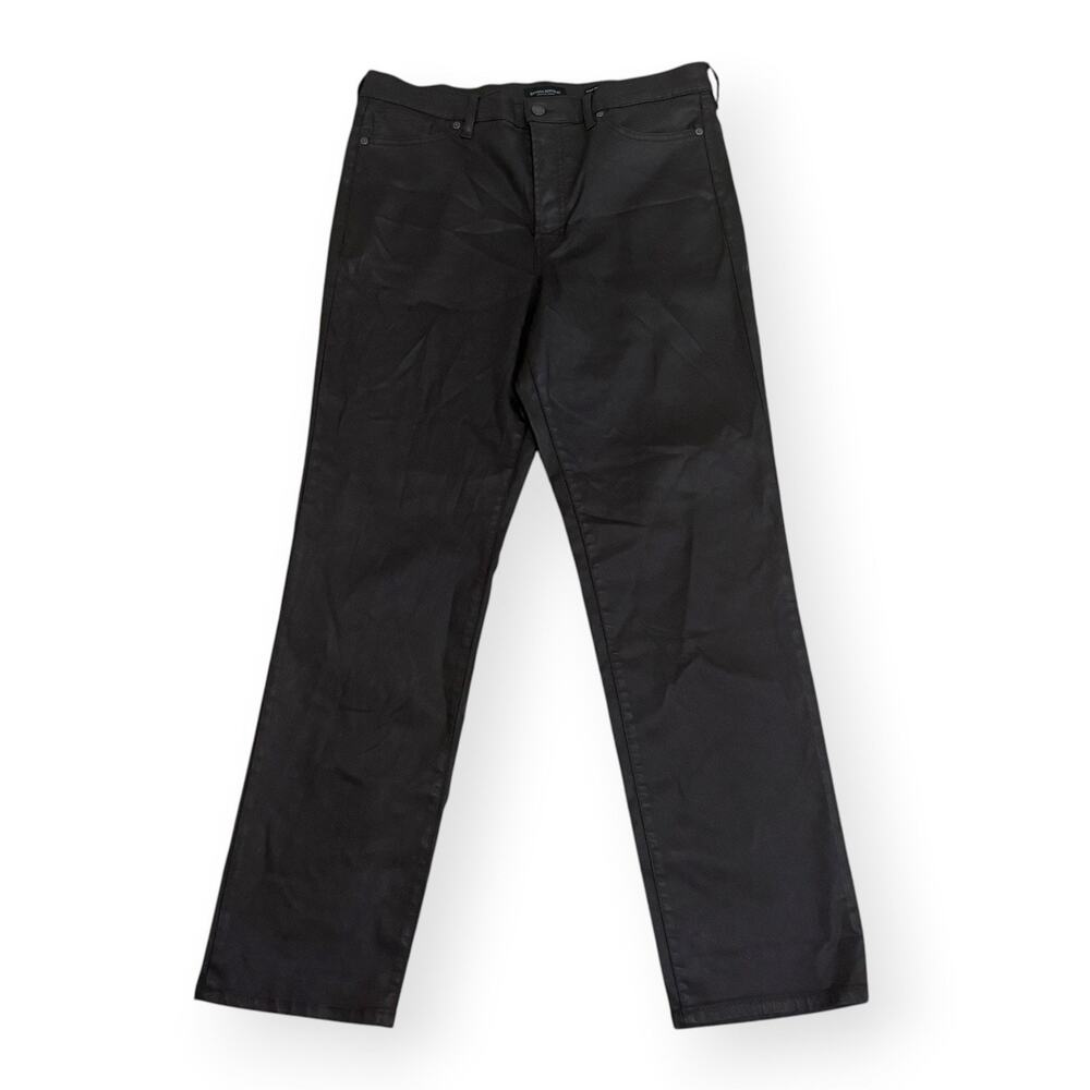 Banana Republic Brown Coated Straight Leg High Rise Jeans Pants 31 Long (35x32)
